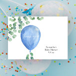 Merci bleu ballon vert<br><div class="desc">Bleu ballon vert merci. Oh mon Dieu ! Fête de baby shower d'eucalyptus en montgolfière. Éléments correspondants disponibles.</div>