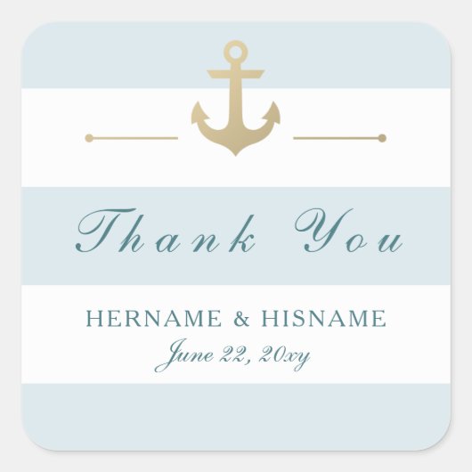 Merci bleu clair Aqua favorise les autocollants (Devant)