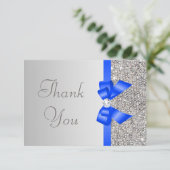 Merci bleu de mariage d'arc de diamant argenté de (Debout devant)