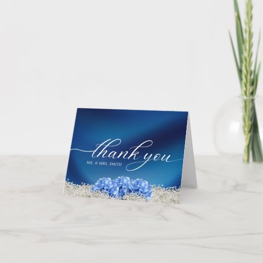 Merci bleu Mariage bleu de la marine d'Hydrangea (Devant)