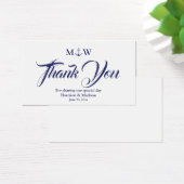 Merci bleu marine Carte mariage d'ancre marine (Bureau)
