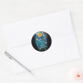 merci bleu rustique whimsical mason autocollants (Enveloppe)