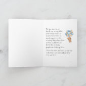 Merci Bleu Teddy Magnifique carte Ballons (Intérieur)