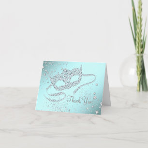 Merci bleu turquoise de partie de mascarade