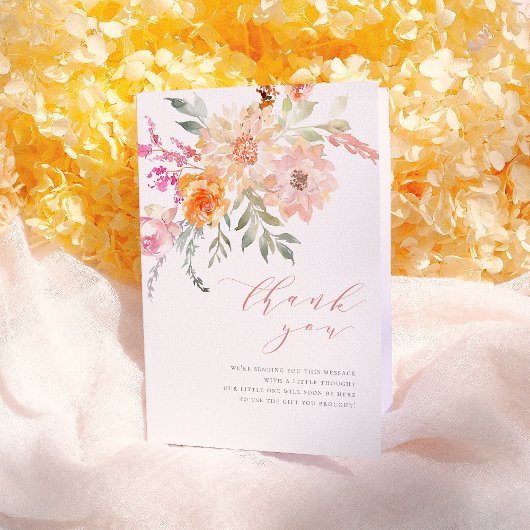 Merci | Blush & Turquoise Spring Floral Baby showe