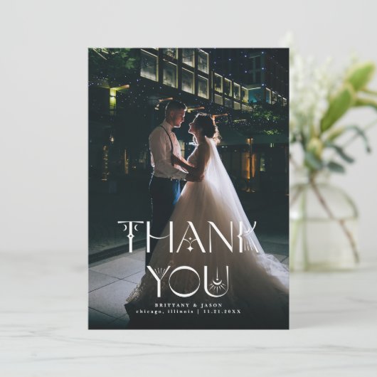 Merci Boho Mariage photo verticale (Debout devant)