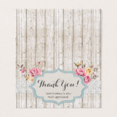 Merci Bois Rustique Floral Chic Usé Vintage (Outside Unfolded)