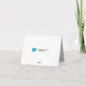 Merci Bold Turquoise moderne sur Charcoal Grey (Dos)