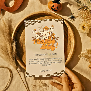Merci Boo Cowboy Halloween À damiers Motif