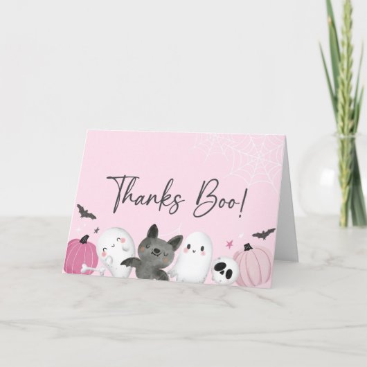 Merci Boo ! Halloween Carte de remerciements (Devant)