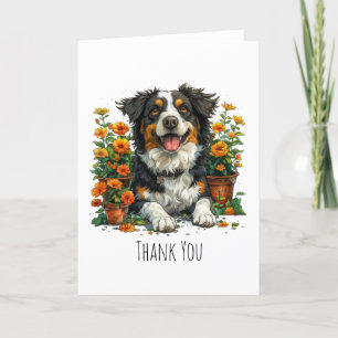 Merci Bordure Collie En Fleurs