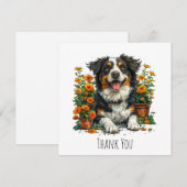 Merci Bordure Collie En Fleurs (Devant / Derrière)