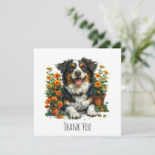 Merci Bordure Collie En Fleurs (Debout devant)