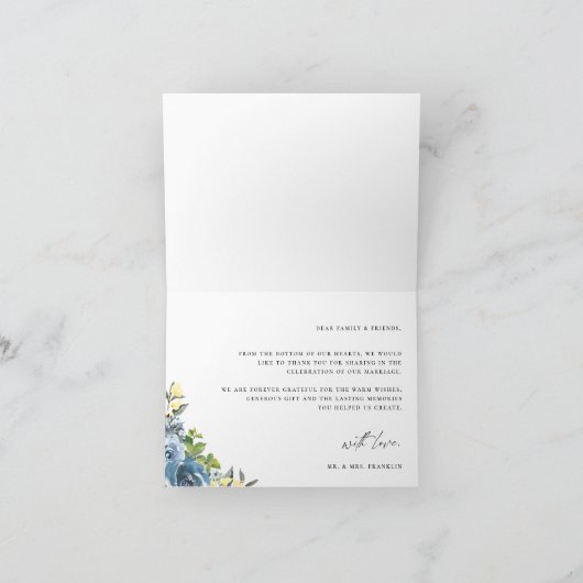 Merci botanique bleu foncé jaune (Intérieur)