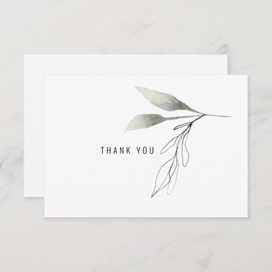 Merci Botanique Moderne Simple (Devant / Derrière)