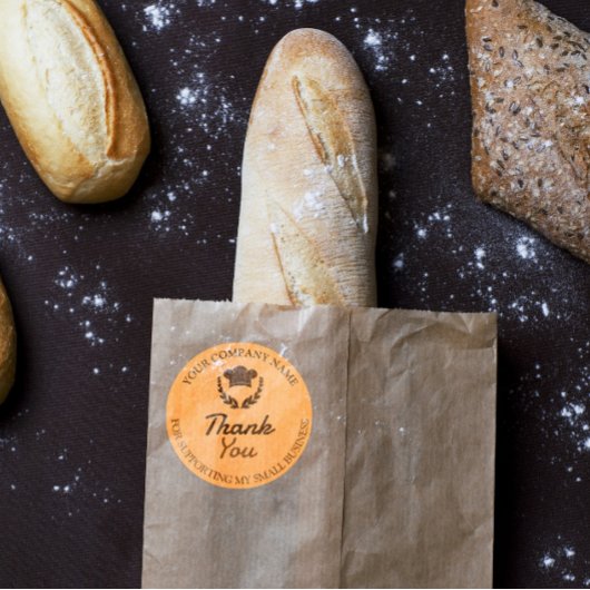 Merci Boulangerie Custom Sticker Étiquette