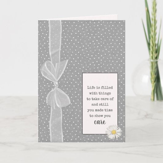 Merci Bow sur carte Pois (Devant)