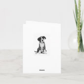 Merci Boxer Chien Chien Carte pour notes (Dos)