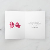 Merci Bridesmaid, carte d'artisanat de fleurs (Intérieur)