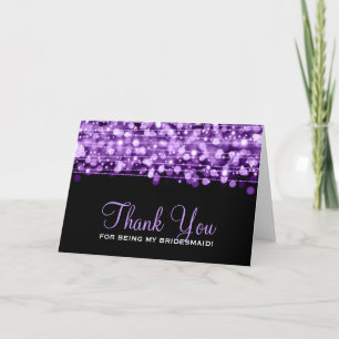 Merci Bridesmaid Party étincelles violette