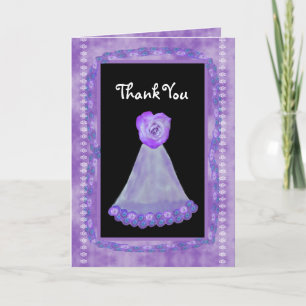 MERCI Bridesmaid PURPLE Gown et Rose cardiaque
