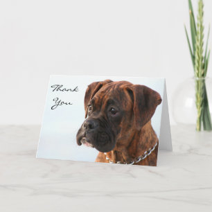Merci Brindle boxer chiot carte de voeux