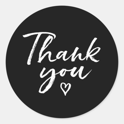 Merci brosse script à main autocollants en lettres (Devant)