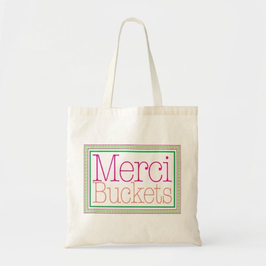 Merci Buckets Canvas tas (Voorkant)