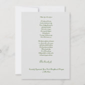 Merci budgétaire pour condoléances sympathiques (Dos)