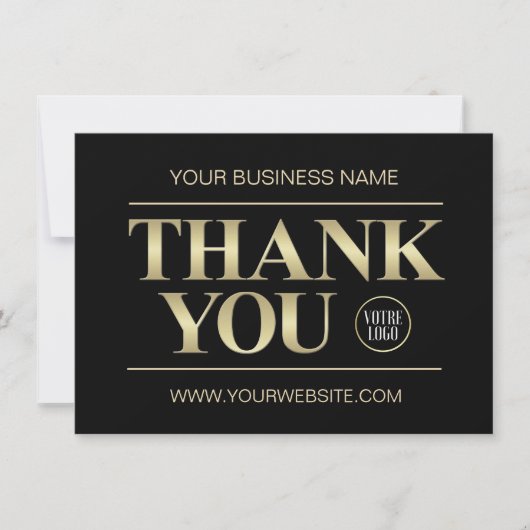 MERCI Business Black & Gold| LOGO (Devant)