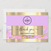 Merci Business Insert Carte Holographe rose (Devant)