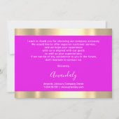 Merci Business Insertion Carte Holographe Logo Or (Dos)