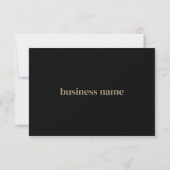 Merci Business Packaging Faux Gold Brush Card (Dos)