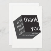 Merci cadeau Mariage haute technologie Cube géomét (Devant / Derrière)