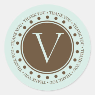 Merci Cadeau Monogramme Étiquette Cadeaux Phoques 