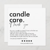 Merci Candle Care Carte de visite moderne (Devant / Derrière)
