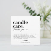 Merci Candle Care Carte de visite moderne (Debout devant)