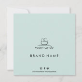 Merci Candle Care Carte de visite moderne (Dos)