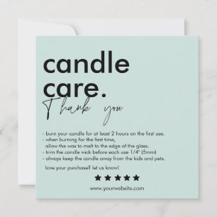 Merci Candle Care Carte de visite moderne
