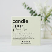 Merci Candle Care Carte de visite moderne (Debout devant)