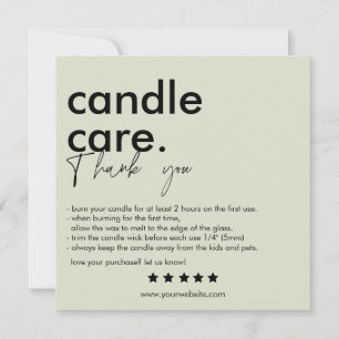 Merci Candle Care Carte de visite moderne