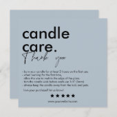 Merci Candle Care Carte de visite moderne (Devant / Derrière)