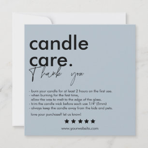 Merci Candle Care Carte de visite moderne