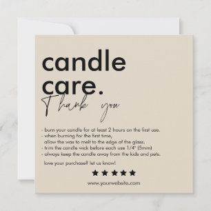 Merci Candle Care Carte de visite moderne
