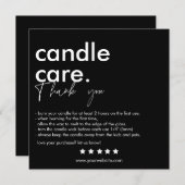 Merci Candle Care Carte de visite moderne (Devant / Derrière)