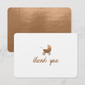 MERCI CARD-FLAT DE BABY SHOWER (Devant / Derrière)