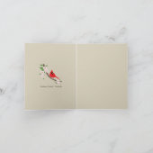 Merci, Cardinal Rouge/Fleurs d'Apple, Carte pour n (Intérieur)