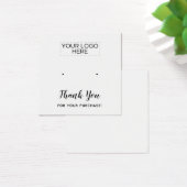 Merci carré blanc simple d'oreille carte d'afficha (Bureau)