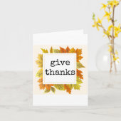 Merci, Carte d'Action de grâce, Thème d'automne (Fleur jaune)