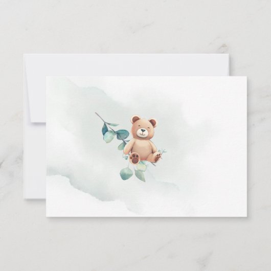 Merci Carte de fermeture Bébé Ours (Dos)